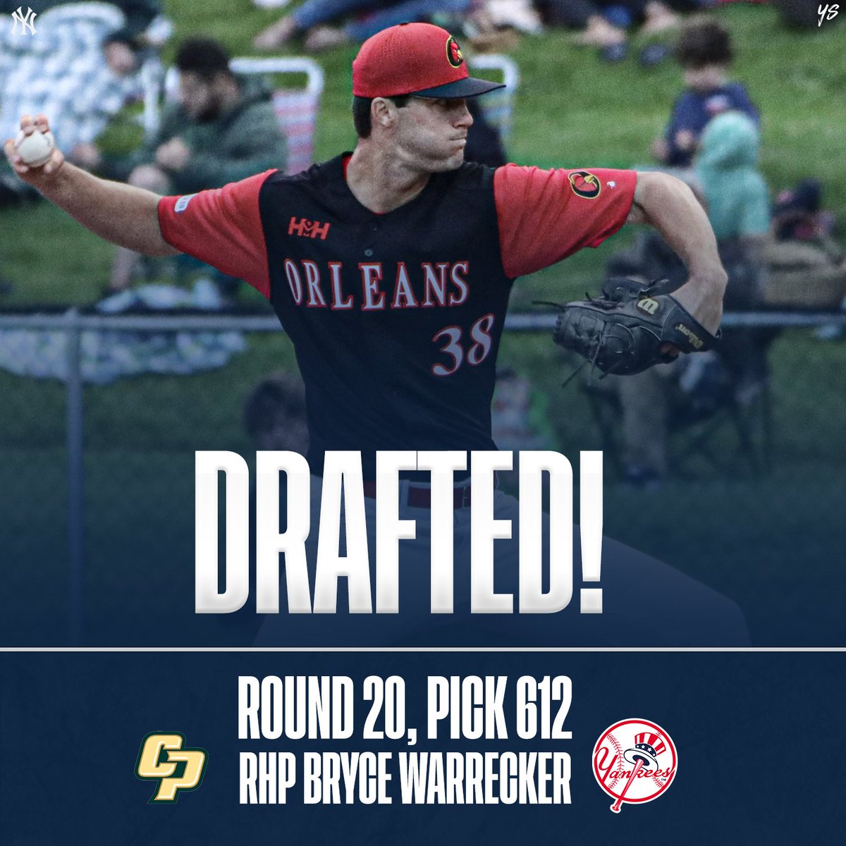 Yankee Source (@yankee_source) on Twitter photo The Yankees drafted Cal Poly RHP Bryce Warrecker with the 612nd pick in the 2023 MLB Draft. Welcome to New York, <a href="/warrecker/">Bryce Warrecker</a>! #RepBX The Yankees drafted Cal Poly RHP Bryce Warrecker with the 612nd pick in the 2023 MLB Draft. Welcome to New York, <a href="/warrecker/">Bryce Warrecker</a>! #RepBX