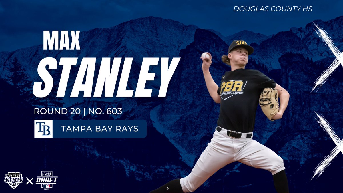 🚨𝐂𝐎 𝐃𝐑𝐀𝐅𝐓 𝐀𝐋𝐄𝐑𝐓🚨

Douglas County right-hander, Max Stanley, is off the board at No. 603 (20th round) to the <a href="/RaysBaseball/">Tampa Bay Rays</a>.

Stanley was a Future Gamer in 2020 and attended the Super 60 this past February.

👤Profile: loom.ly/RXZaGow

@PBR_DraftHQ | #MLBDraft