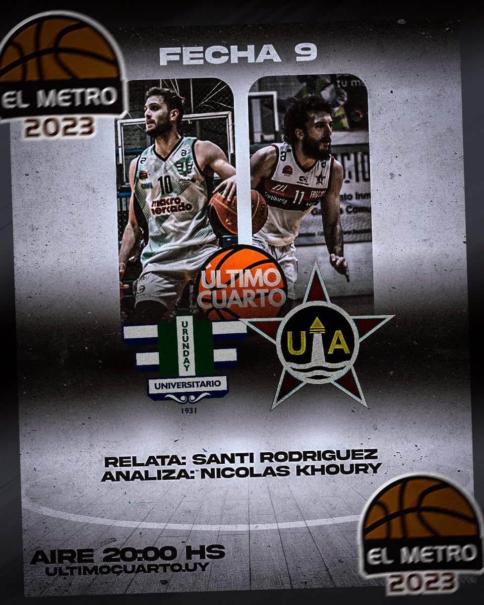 😎 ¡Cuatro partidos cerrarán la 𝗙𝗘𝗖𝗛𝗔 𝟵!

🎙️ ¡Vivila en Último Cuarto!

📲 ultimocuarto.uy