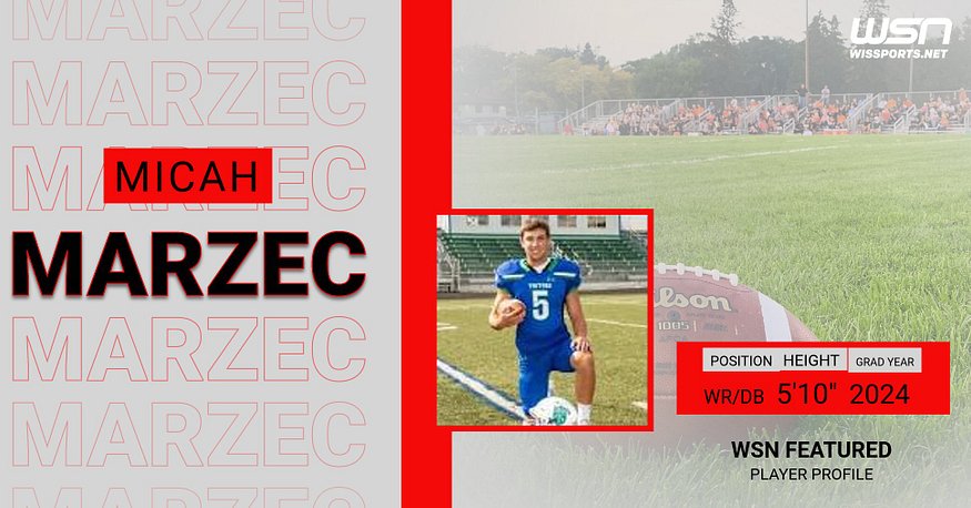 EventsWSN's tweet photo. WSN Featured Player Profile: Micah Marzec (@MarzecMicah)  Notre Dame football, Class of 2024 #wisfb

- 5'10", 175 pound wideout/defensive back
- Averaged 11.6 ypc in 2022

We look forward to seeing Micah at the WSN Gridiron Showcase on Friday.

https://t.co/Ooj7yQ0Sjj https://t.co/VqP10lGrCp