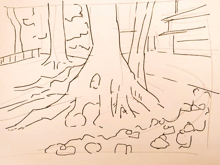 #1日1模写 Ⅲ　197/365
今日は人体と木の根でした。
完全に楽しかったです💕🥳🥰✨🎉
#無煙マッチ https://t.co/JP7wmdVNpW