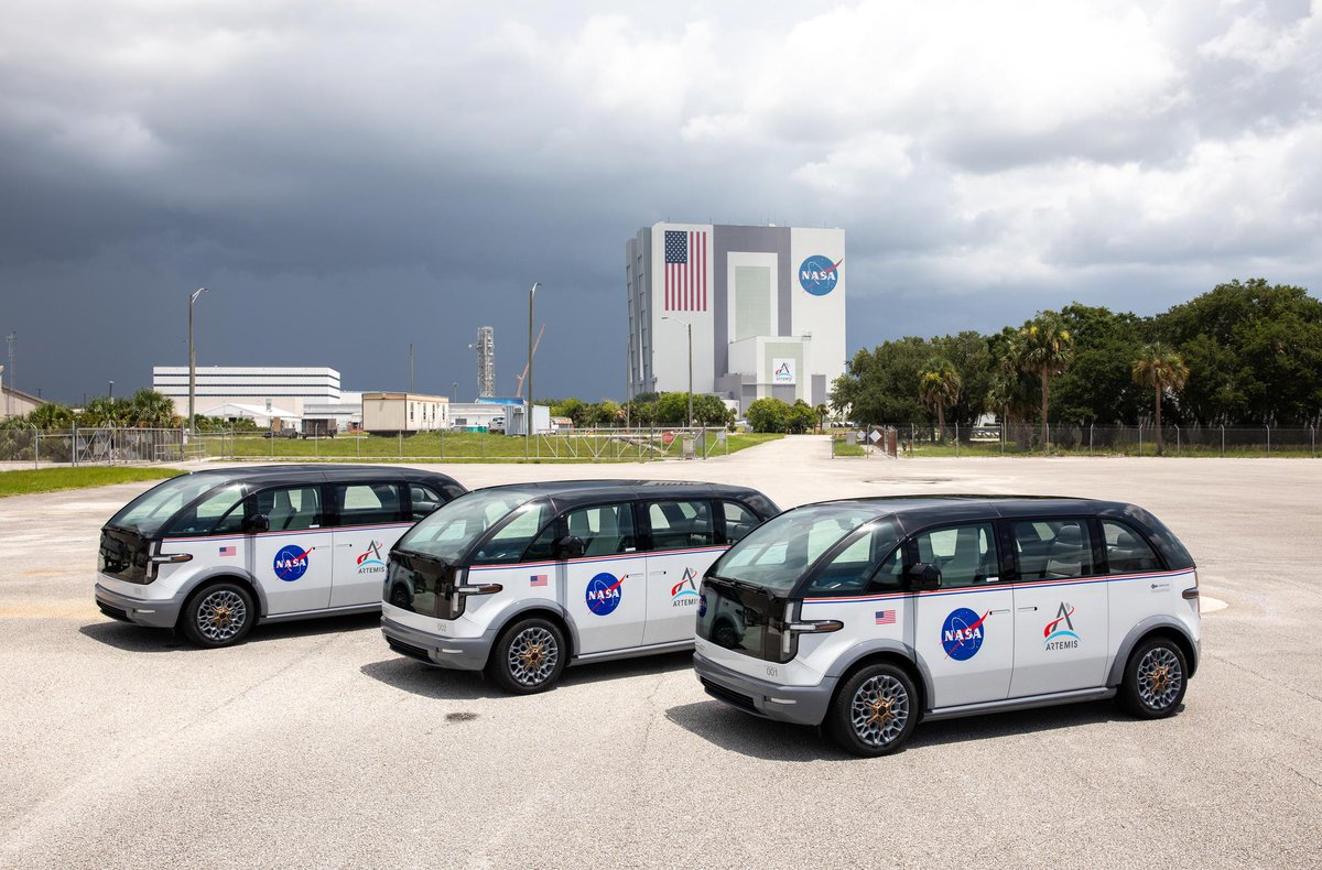 Headed to the launchpad in style.

The vehicles that will bring the #Artemis II astronauts to Launch Complex 39B have arrived to <a href="/NASAKennedy/">NASA's Kennedy Space Center</a>. Just before they launch to the Moon, the crew will ride aboard these fully-electric, zero-emission vehicles: go.nasa.gov/3NMHdWW