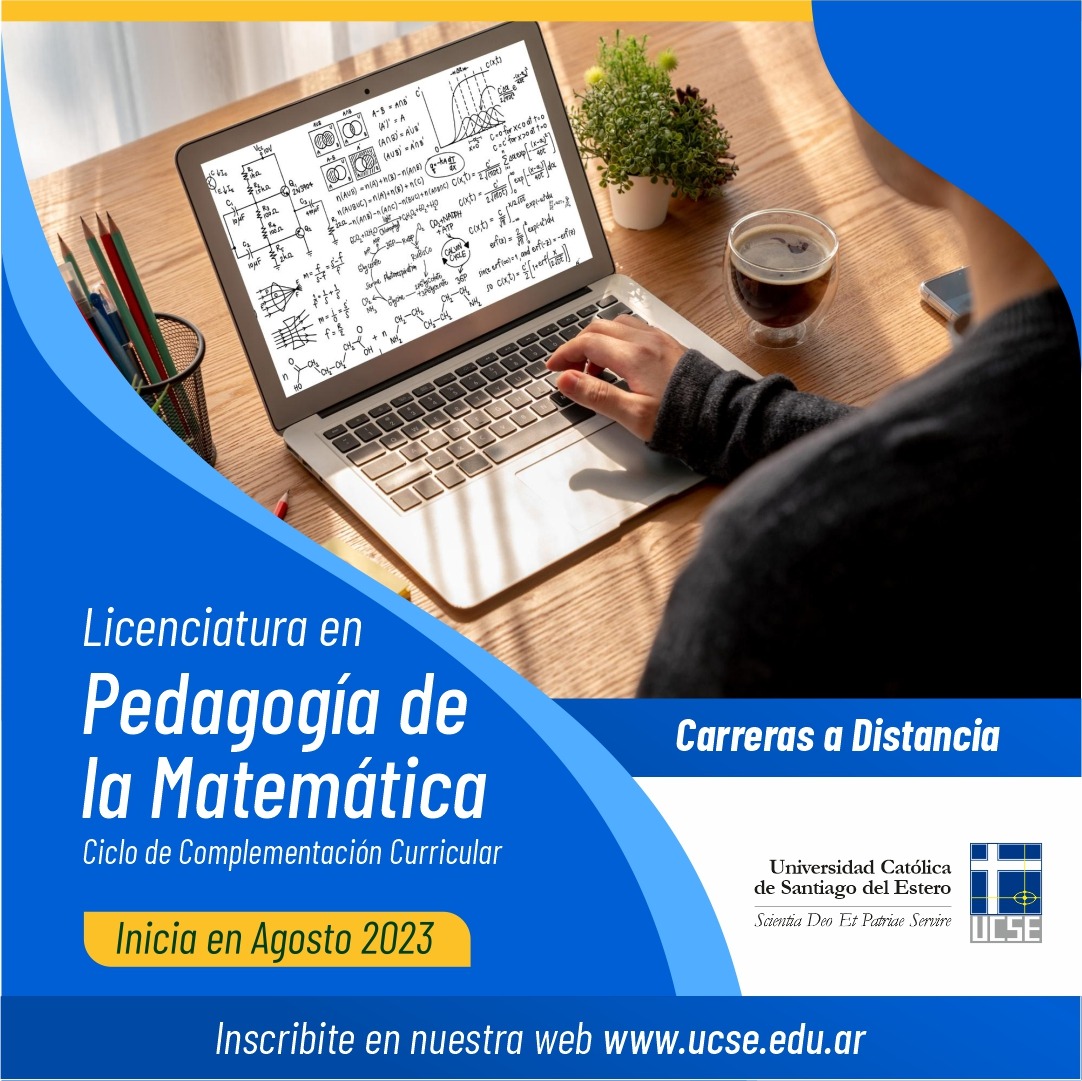 UCSEoficial's tweet photo. 𝙋𝙍𝙊𝙋𝙐𝙀𝙎𝙏𝘼 𝘼𝘾𝘼𝘿𝙀́𝙈𝙄𝘾𝘼 𝟮𝟬𝟮𝟯
¡𝗜𝗡𝗦𝗖𝗥𝗜𝗣𝗖𝗜𝗢𝗡𝗘𝗦 𝗔𝗕𝗜𝗘𝗥𝗧𝗔𝗦!
𝗖𝗔𝗥𝗥𝗘𝗥𝗔 𝗔 𝗗𝗜𝗦𝗧𝗔𝗡𝗖𝗜𝗔.
Lic. en Pedagogía de la Matemática (CCC) Inicia en 𝘼𝙂𝙊𝙎𝙏𝙊.
👉 Inscribite ingresando a nuestra web 𝘄𝘄𝘄.𝘂𝗰𝘀𝗲.𝗲𝗱𝘂.𝗮𝗿
☎️ 0385-4211777 https://t.co/2CJZ39Gped