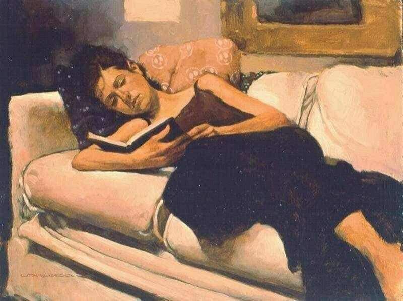 Achilles_16's tweet photo. مجموعة لوحات تحت عنوان "القراءة باسترخاء" للفنان جوزيف لوروسو 
" A Relaxing Read" by Joseph Lorusso (1966) https://t.co/regz9vROLc