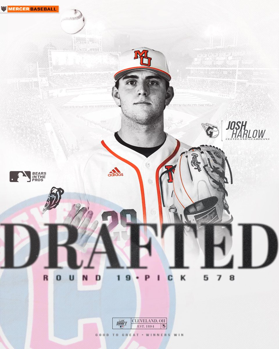 Harlow to the @CleGuardians ! Congratulations to @JoshHarlow10 on being selected by the Cleveland Guardians. #MLBDraft | #GoodToGreat