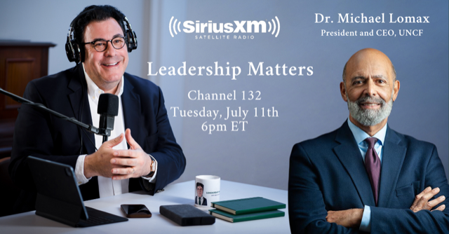 Leadership matters, & I know that it’s especially true in higher education, philanthropy & every facet of life. I'm joining @AHHFleischmann on the Leadership Matters Show for an insightful discussion today at 6pm ET. Listen on SiriusXM Channel 132 #LeadershipMattersSXM
