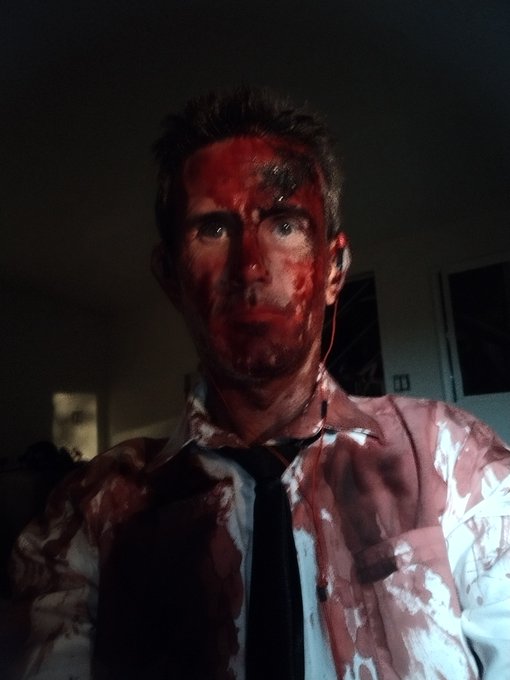 On set last night. I hope there's a first aid kit. LOL #zombies https://t.co/Lvh7g6tZw8<a href="/tag/zombies"class="tags"><span>#zombies</span></a>