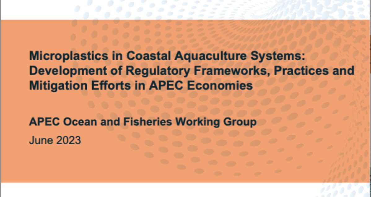 Our #APEC White Paper on #microplastics in aquaculture systems is available for download. The project is led by my former PhD student, Dr @HatimAlbasri apec.org/docs/default-s… @unswbees @UNSWScience @unswcmsi @CES_UNSW @UnswWater @AquacultureUNSW