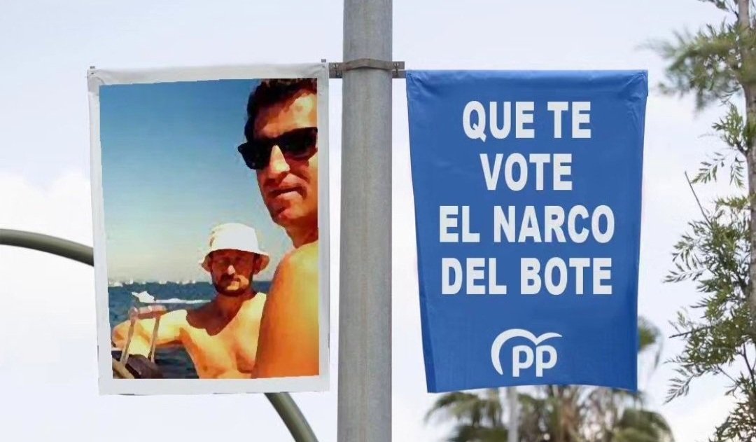 Ni se os ocurra compartir que se enfadan en el PP. 
#QueTeVoteElNarcoDelBote