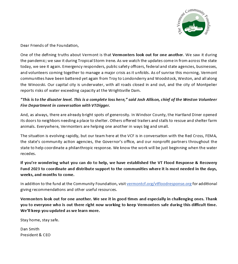 Vermont Community Foundation tweet media