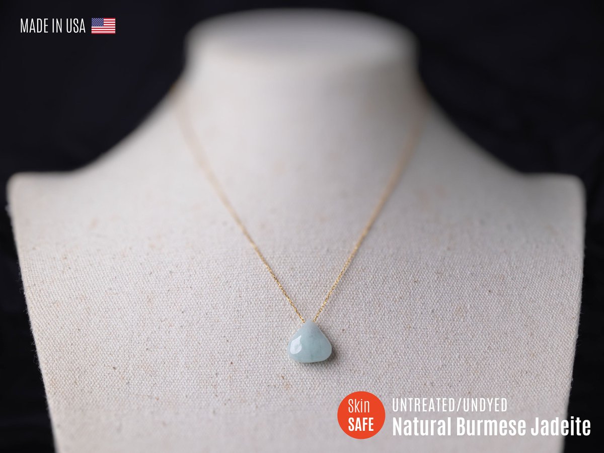 UNTREATED Jade Necklace Jadeite Pendant Necklace Jade Jewelry Jade Necklace Women etsy.me/44rMri4 #jadenecklace #jadeitenecklace #jadejewelry #burmesejade #jadependant #jadeitependant #jadenecklacewomen #teardroppendant #jadenecklacegold #jadenecklacesilver #