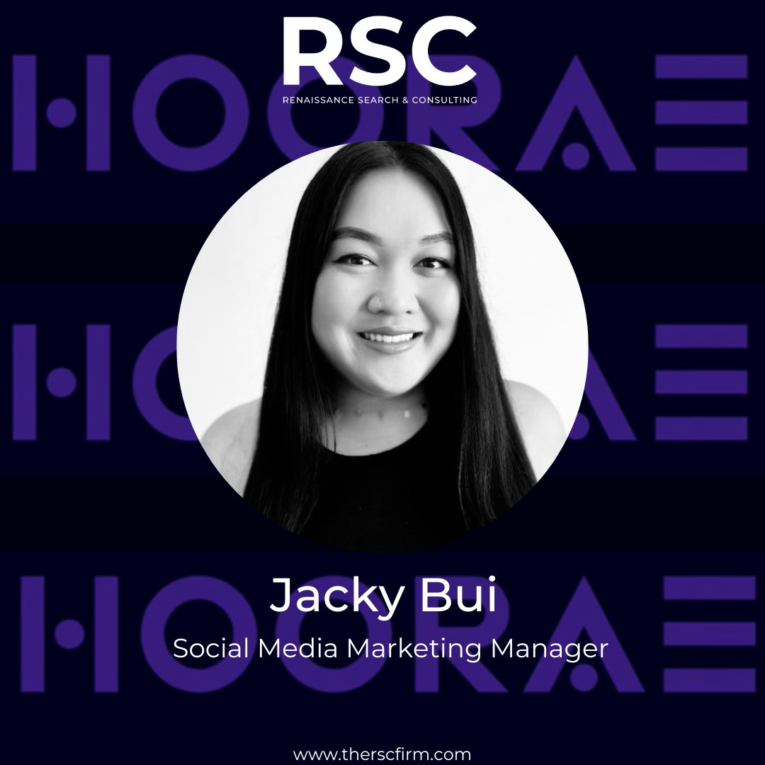 theRSCfirm's tweet photo. Big congratulations to Jacky Bui and the @hooraemedia team on this hire! It was a privilege working with the #HOORAE team. We are looking forward to watching HOORAE flourish under Jacky’s marketing leadership. Congratulations again! https://t.co/dW8PKnpo9D