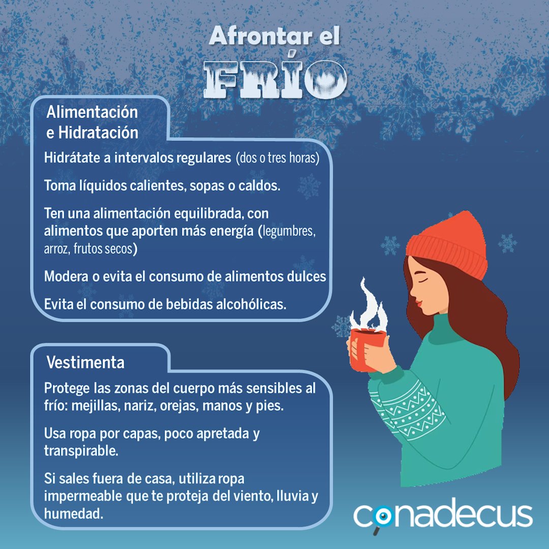 conadecus's tweet image. ❄️ En este frío invierno, más frío que el anterior, @conadecus 🌨️ tiene recomendaciones para ti 🤧

¡Juntos por los consumidores!

conadecus.cl/cuidado-de-los…

#frio2023 #friooo #frioinvierno #lluvias2023 #consejos #Conadecus #CuidemonosEntreTodos