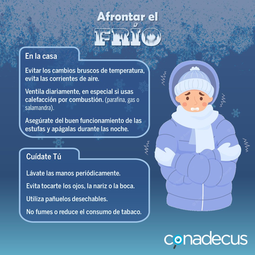 conadecus's tweet image. ❄️ En este frío invierno, más frío que el anterior, @conadecus 🌨️ tiene recomendaciones para ti 🤧

¡Juntos por los consumidores!

conadecus.cl/cuidado-de-los…

#frio2023 #friooo #frioinvierno #lluvias2023 #consejos #Conadecus #CuidemonosEntreTodos
