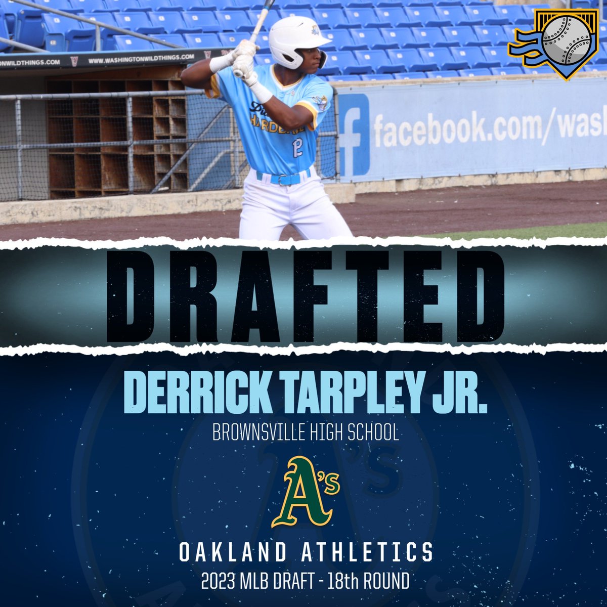CONGRATULATIONS to Derrick Tarpley Jr. (Brownsville HS) for being selected by the <a href="/Athletics/">Athletics</a> in the 18th round of the 2023 <a href="/MLB/">MLB</a> Draft! Well deserved for this young man and his family!

<a href="/dtarpleyjr/">𝐷𝑒𝑟𝑟𝑖𝑐𝑘 𝑇𝑎𝑟𝑝𝑙𝑒𝑦 𝐽𝑟</a> #Opportunity #DiversityInBaseball #Hardball #MLBDraft