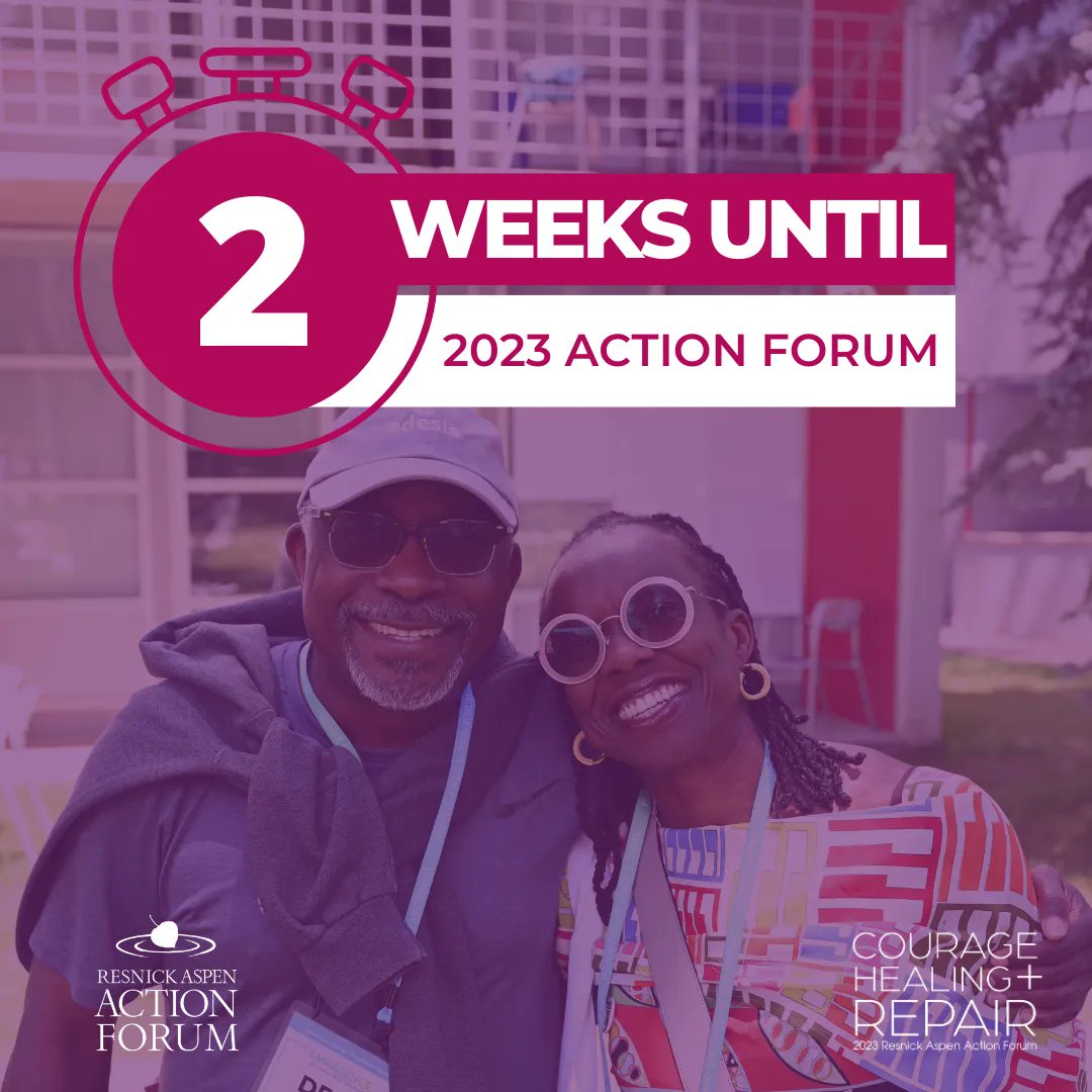 📢 📆 We're just 2 weeks away from the 2023 Resnick #AspenAction Forum! We're excited to see you at the beautiful Aspen Meadows Campus from July 25-28! Get ready for a magical week of deep dialogue and lighthearted play.

🔗 Explore the program's agenda: buff.ly/3O8QZUx