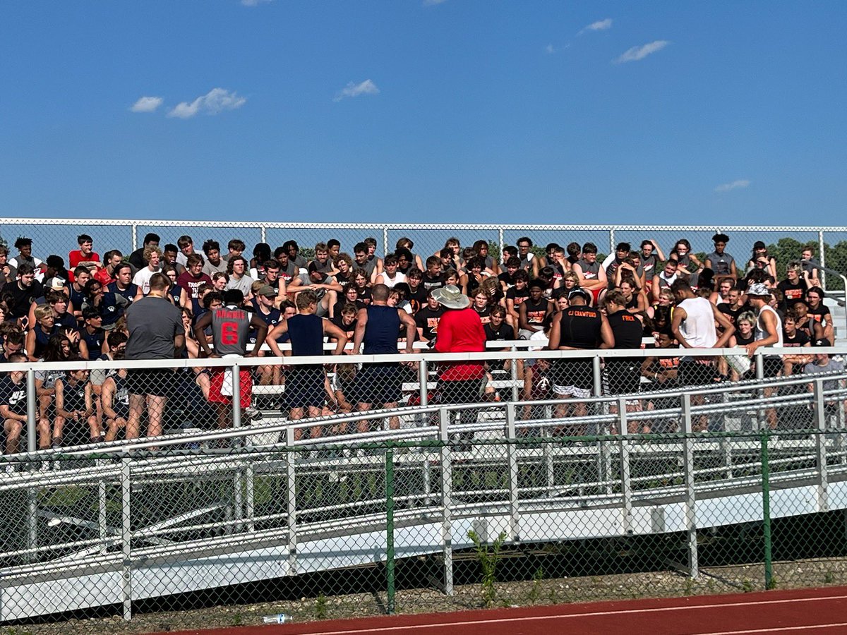 Beavercreek_FB's tweet photo. After battling with Urbana and Stebbins, we came together for a message shared by Coach Powell. #SocialJustice7on7 
#BuildTheDam 🪵🦫 https://t.co/YlBBhYCFK9