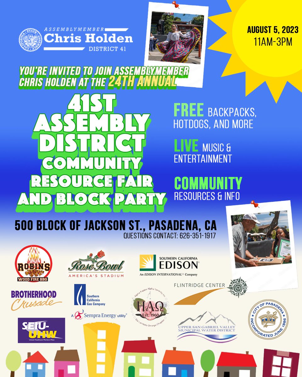 I can't believe this is our 24TH ANNUAL Resource Fair and Block Party. This year we're going bigger and better than before. RSVP today at a41.asmdc.org/events #KeepHoldenOn
