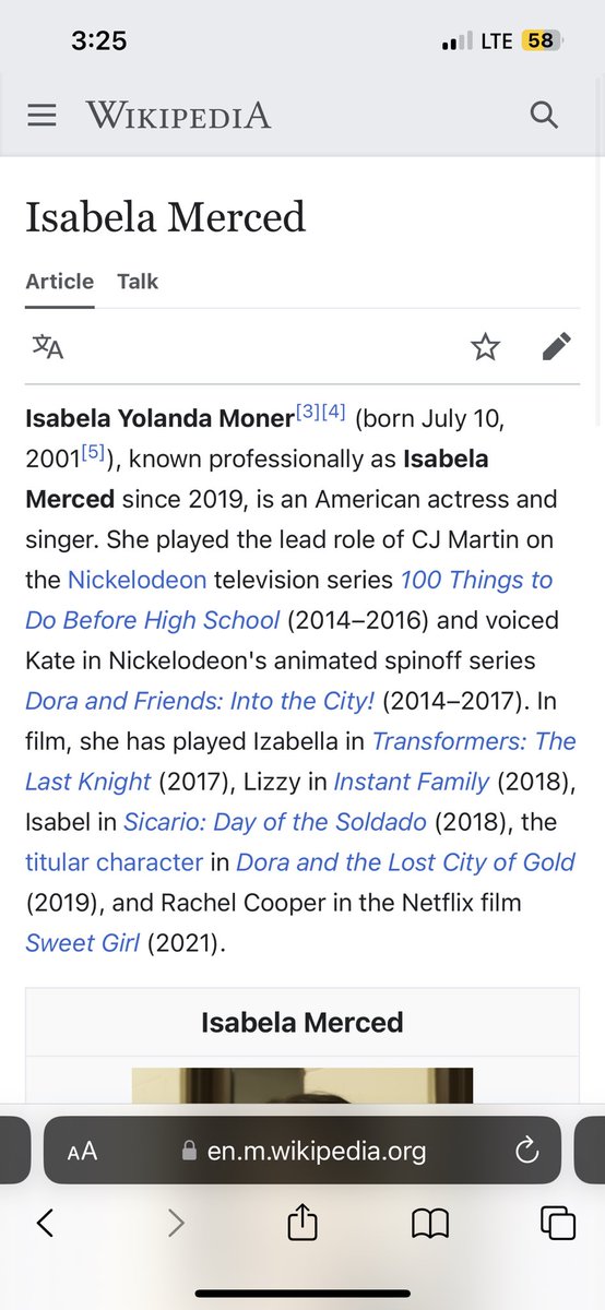 Weird fact: Apparently Hawkgirl’s actress “Isabela Merced” is her stage name. Her birth name is Isabela Yolanda Moner and yes she did play live action Dora the explorer. https://t.co/GneG5gofkO