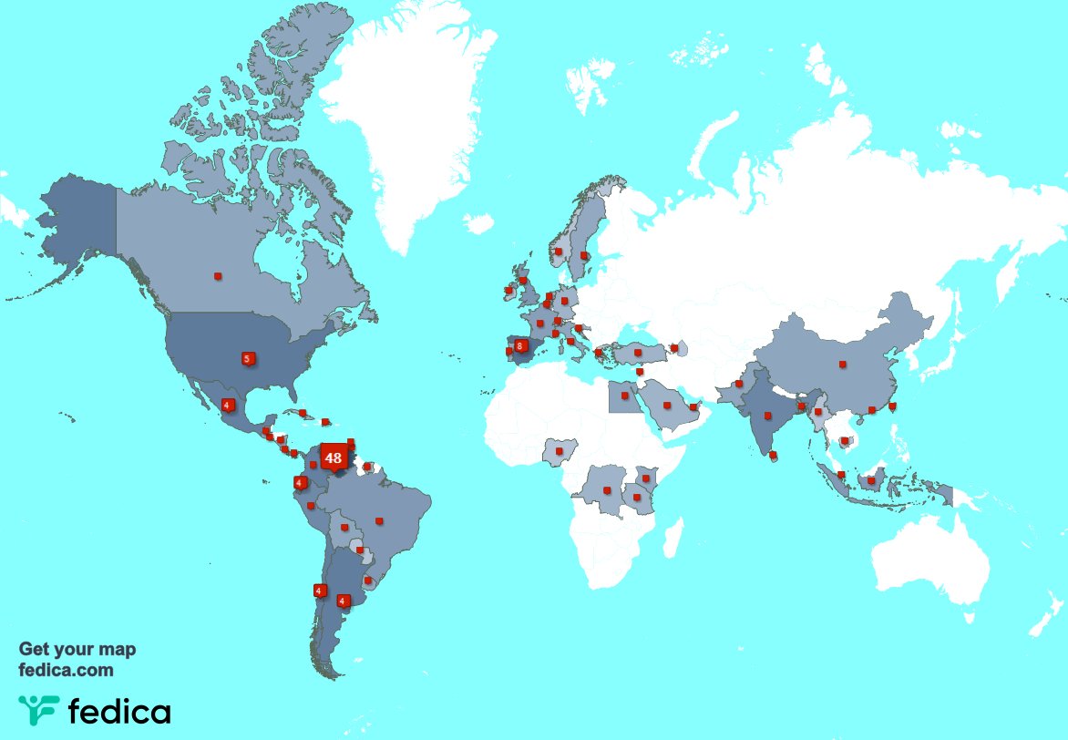 Tengo 4 nuevos seguidores, desde España 🇪🇸, y más durante la última semana fedica.com/!DiamarisSilva