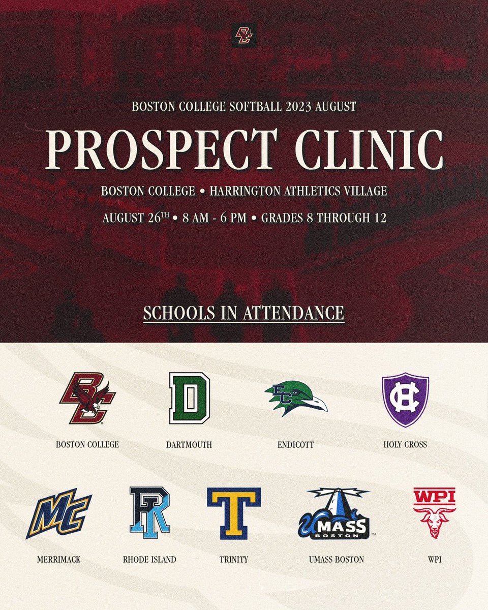 🚨Clinic Announcement🚨
Please join us and multiple other New England Programs Aug 26th.  More programs and special guests will be announced in the upcoming weeks.  Hope to see you on our beautiful campus soon!
