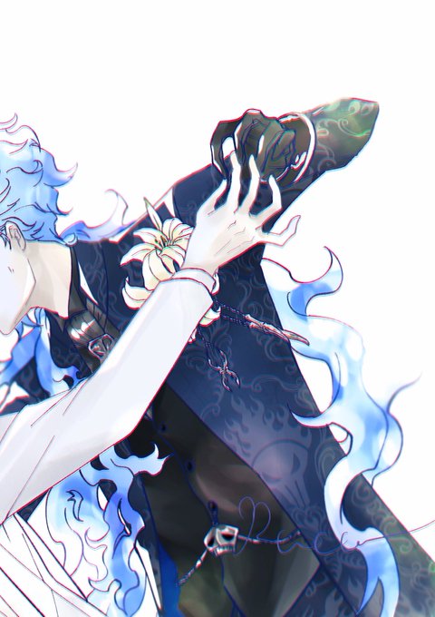 「blue fire very long hair」 illustration images(Latest)