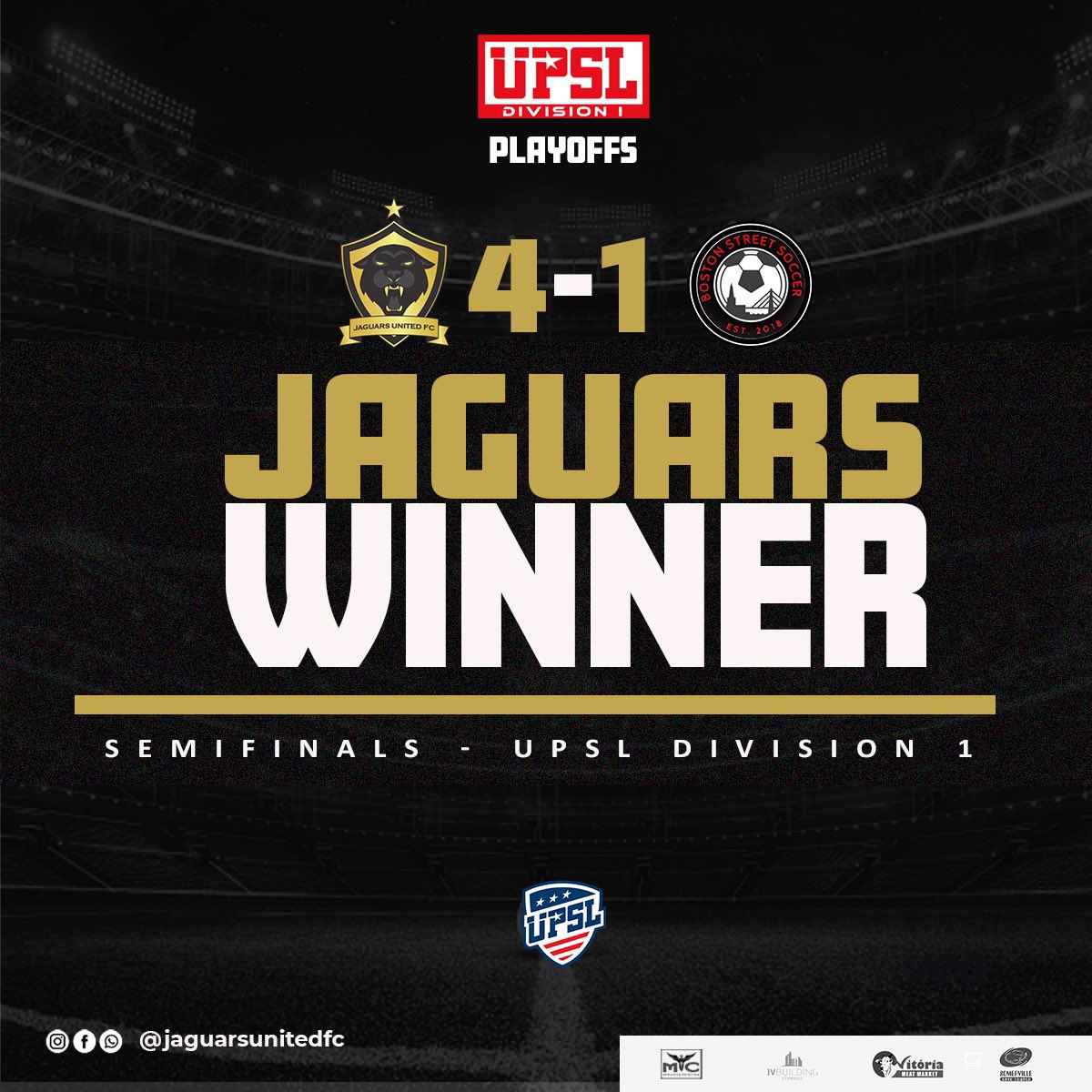 We’re on a streak!

Our Jaguars II squad recently secured a BIG 4-1 win in the @upslsoccer <a href="/upslnortheast/">UPSL Northeast</a> Division 1.