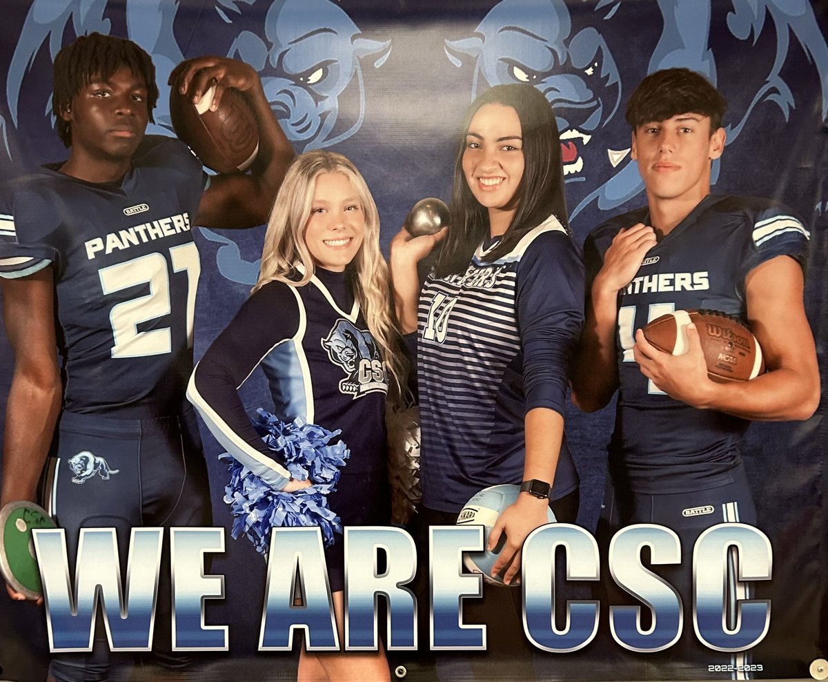 cscpanthers's tweet image. Attention c/o ‘24 student-athletes❗️
Do you want to be our next faces of Panther Athletics?! Application essays due July 17. Email to Coach Hearn. 
#pantherPRIDE 🐾