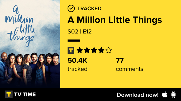 buddsrxse's tweet photo. I've just watched episode S02 | E12 of A Million Little Things! https://t.co/TFPcC8f9CT #tvtime https://t.co/TKR3KkkD1J
