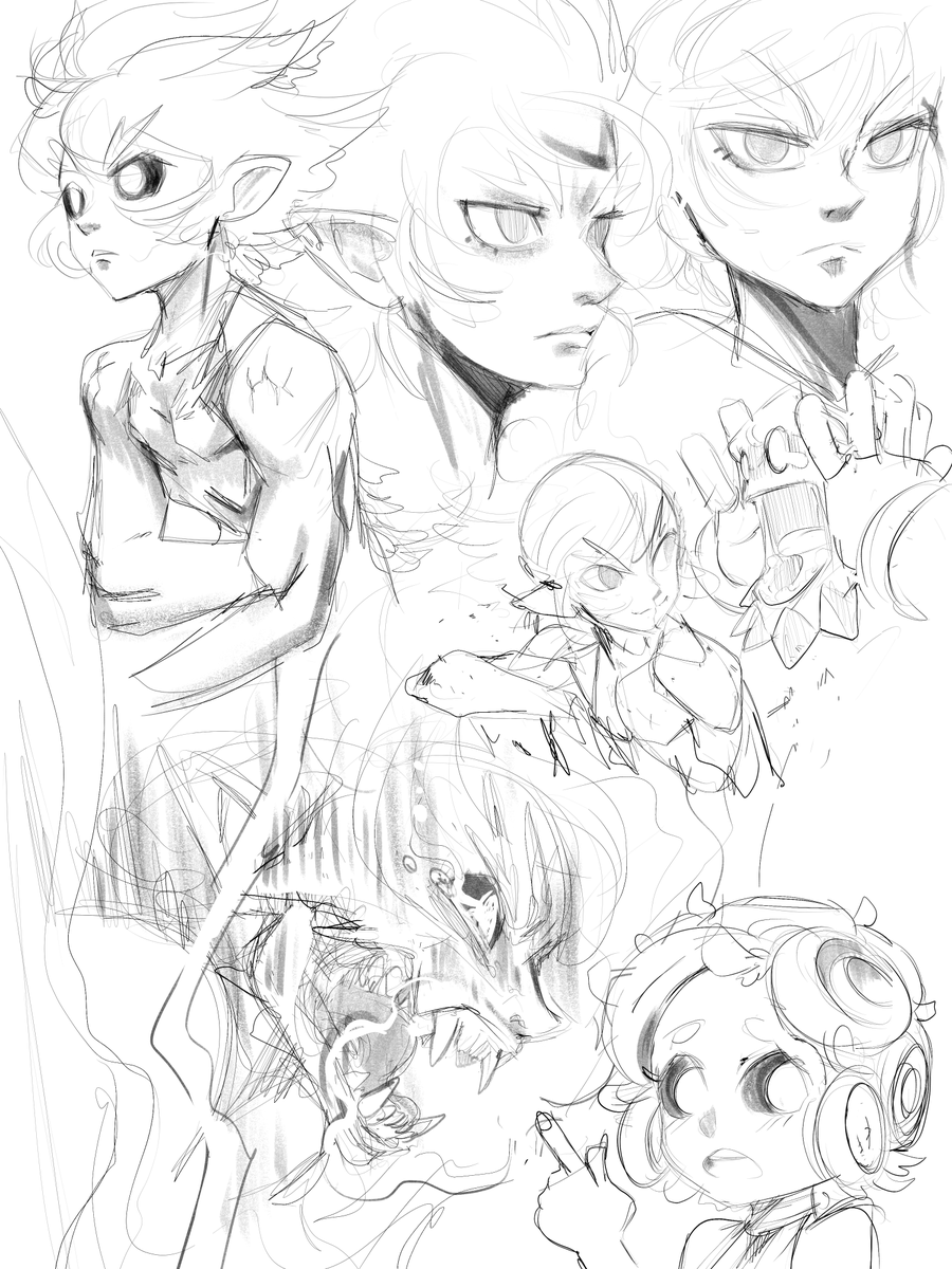 I think consistency was a huge issue for me in our early attempts at #Drogune. I realized I need to pull back and nail down designs that work together. Cartooning and figure drawing studies are necessary. Foren and Jobbun are solved I think but the world needs fashion design.