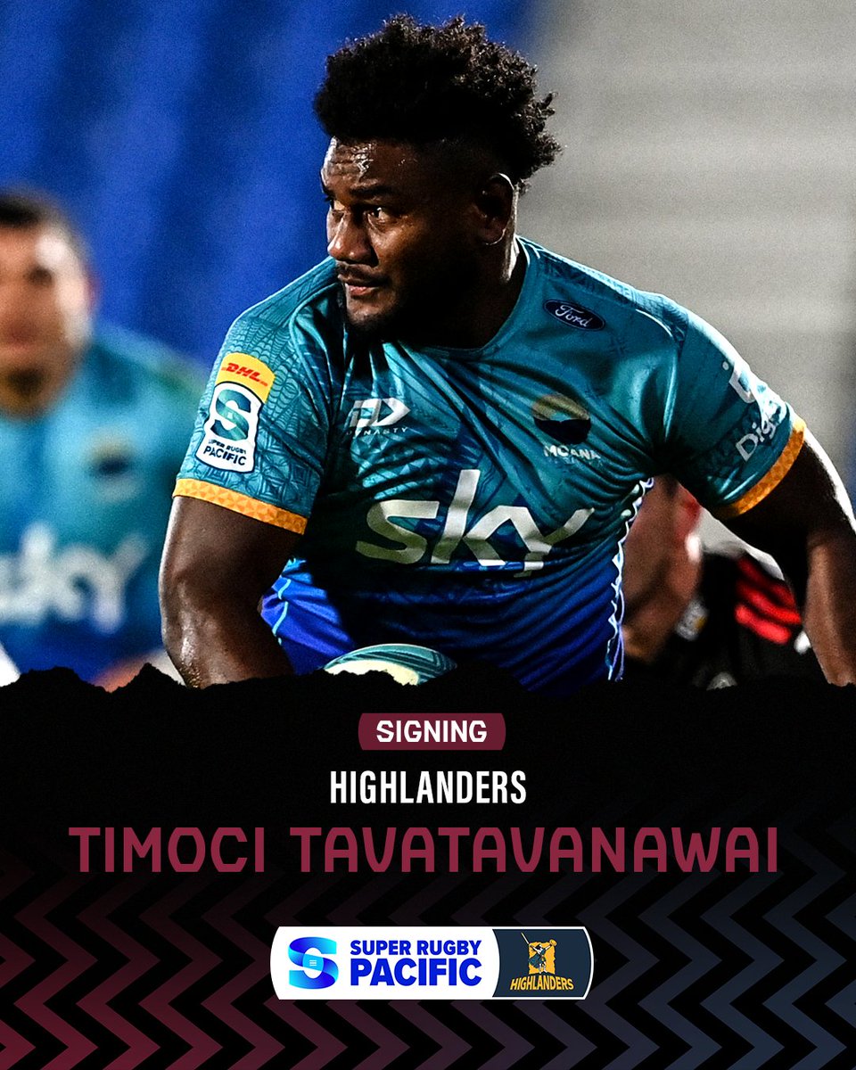 SuperRugby's tweet photo. Destination Dunedin 🌏

@Highlanders sign Fijian wrecking ball Timoci Tavatavanawai and Welsh international Rhys Patchell 📝

#SuperRugbyPacific https://t.co/6xlI1bo4kk