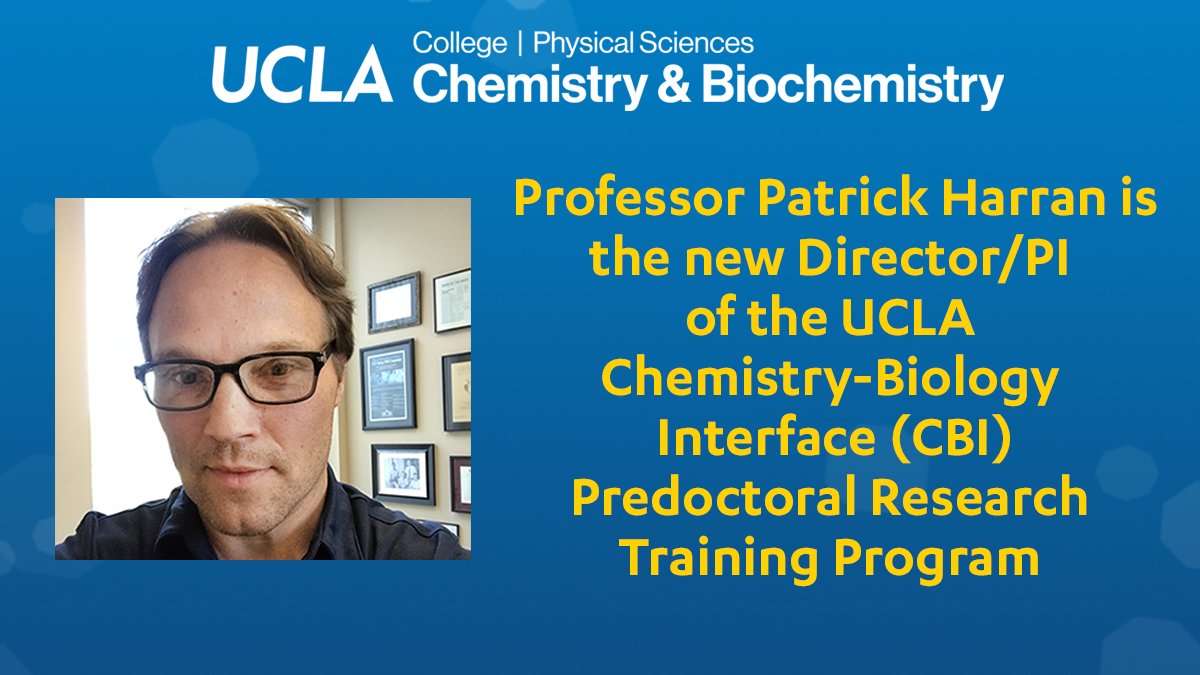 UCLA Chem & Biochem (@uclachem) on Twitter photo 🎉Exciting news! Prof. Patrick Harran takes the helm as new Director/PI of UCLA Chemistry-Biology Interface (CBI) Predoctoral Research Training Program. A big round of applause for outgoing Director <a href="/HeatherDMaynard/">Heather D Maynard</a> for her outstanding tenure since 2011! bit.ly/CBI_News 🎉Exciting news! Prof. Patrick Harran takes the helm as new Director/PI of UCLA Chemistry-Biology Interface (CBI) Predoctoral Research Training Program. A big round of applause for outgoing Director <a href="/HeatherDMaynard/">Heather D Maynard</a> for her outstanding tenure since 2011! bit.ly/CBI_News