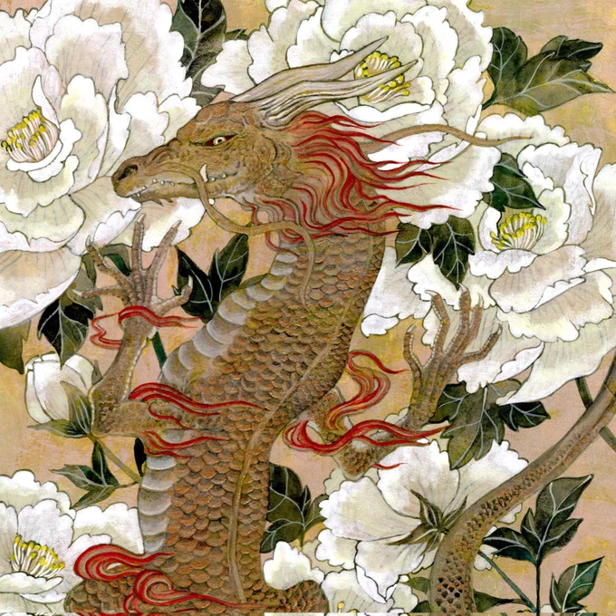 Happy #PortfolioDay ! I draw dark and Japanese style with analog art materials. More paintings on my site. 