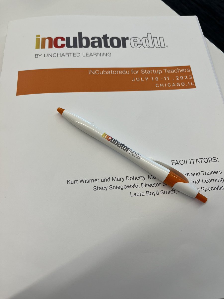 Just finished my two day conference for incubatoredu with uncharted learning. I am very excited to get working with my new entrepreneur students at Lakota West High School this year. #incubatoredu