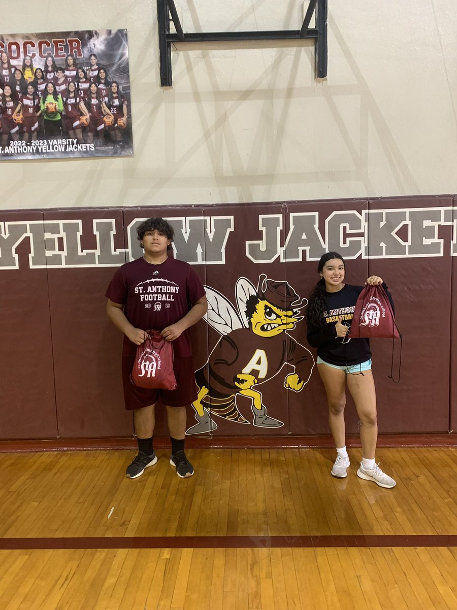 CoachReyes7's tweet photo. St Anthony Catholic High School 
Strength and Conditioning 
Week 3 Athletes of the Week 
Junior-Ethan Garcia
Junior-Erica Cano
@StAnthonyCHS_TX 
@BrodySta77 https://t.co/n9TayM5EOj