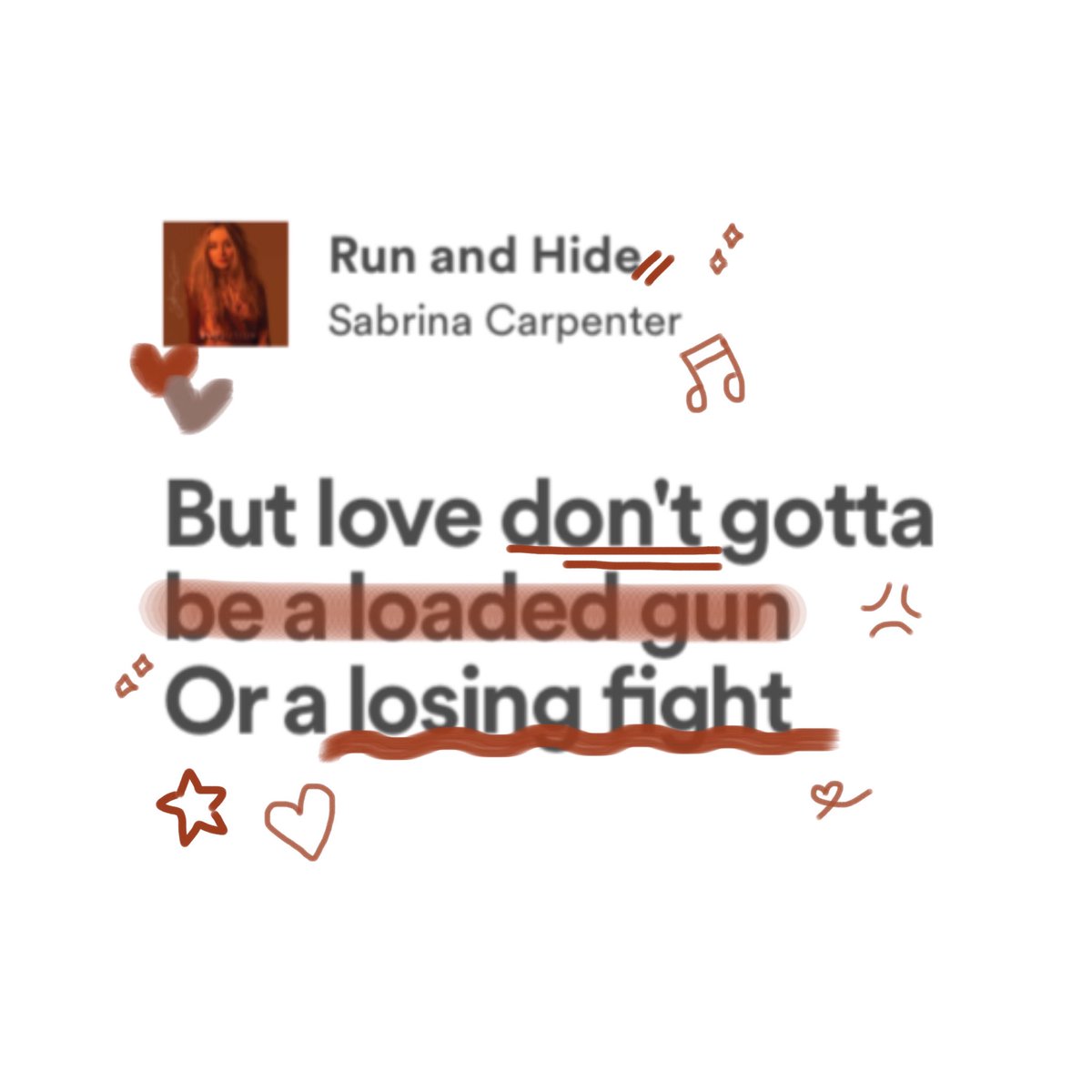 run and hide by sabrina carpenter