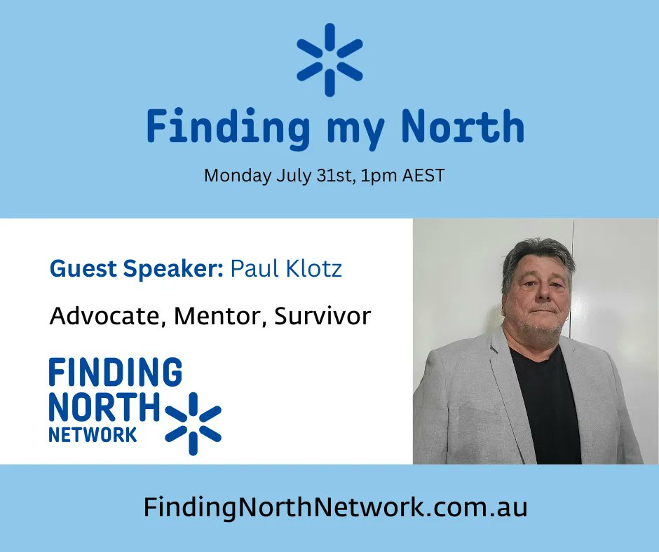 🌟 Join us on July 31st for Finding my North!  We're thrilled to announce that our next guest speaker will be Paul, a true champion of leadership.  Register now buff.ly/43ZBTGl 

#FindingMyNorth #LeadershipJourney #LivedExperienceLeadership #RegisterNow