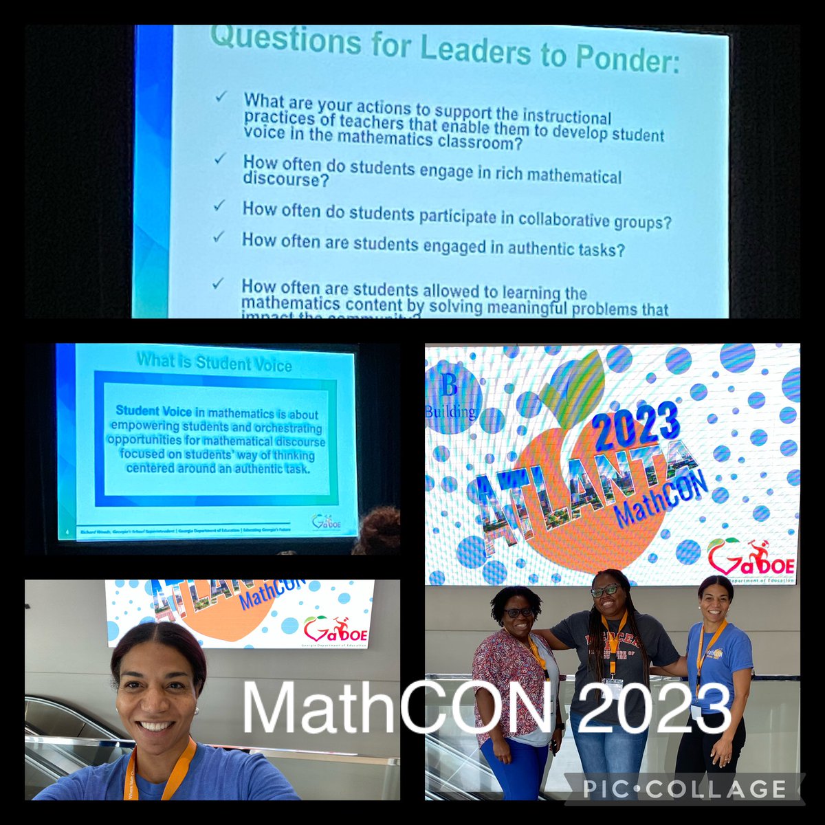 A great start to <a href="/GaDOEMath/">GaDOEMath</a> MathCon! Reflecting on the questions <a href="/snell_lya/">Lya Snell</a> posed to the leaders. 🤔#MathCon2023