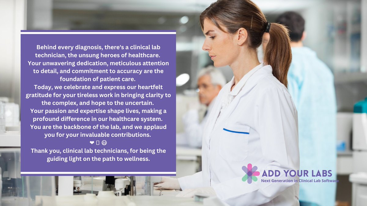 AddYourLabs's tweet image. Thank you for the unsung heroes of keeping us healthy!