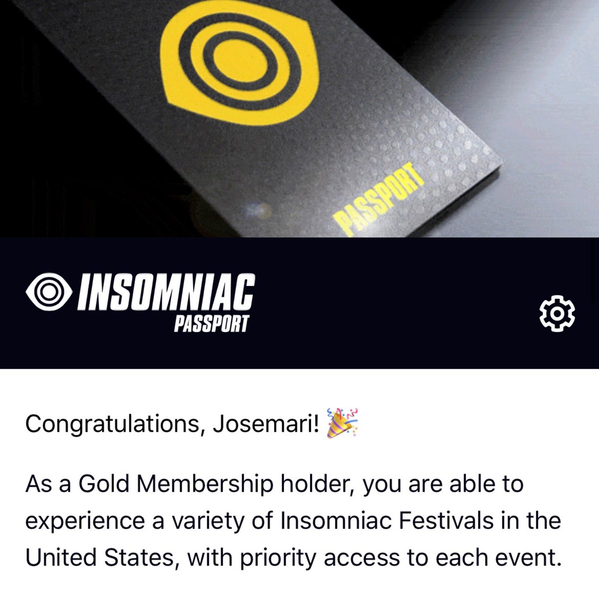 jayxarr's tweet photo. Fuck yeah! 🤘❤️‍🔥 Finally! #InsomniacEvents #InsomniacPassport https://t.co/rCoE0QXocc