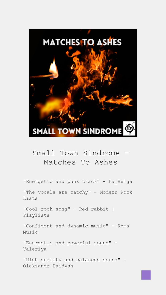 Just four days until "Matches To Ashes" drops on all digital platforms!!!! So stoked to see the reviews so far!!!!!