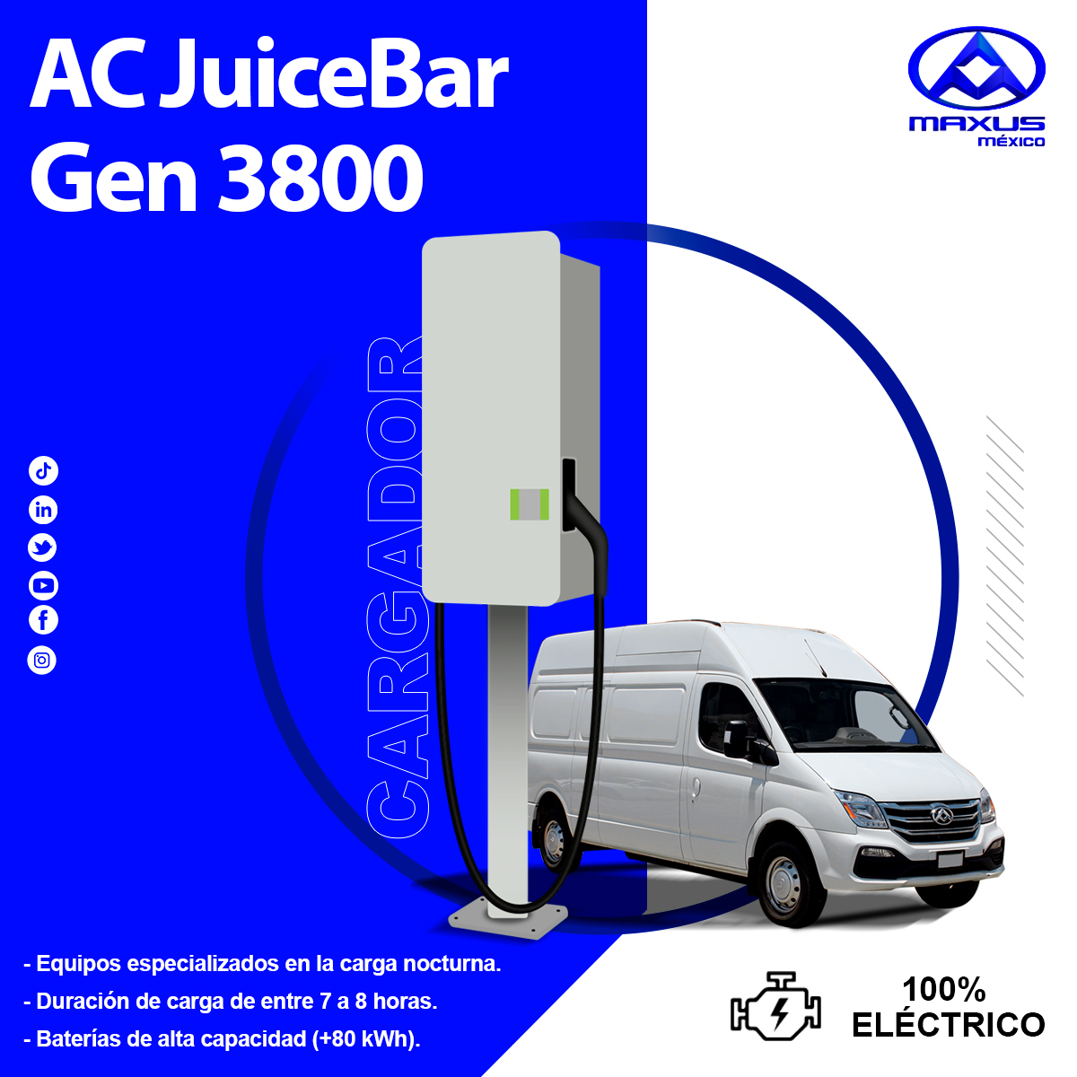 MexicoMaxus's tweet image. Equipos especializados en la carga nocturna de baterías de alta capacidad

#CARGADOR #electricidad #autos #camioneta #Maxus  #Baterias