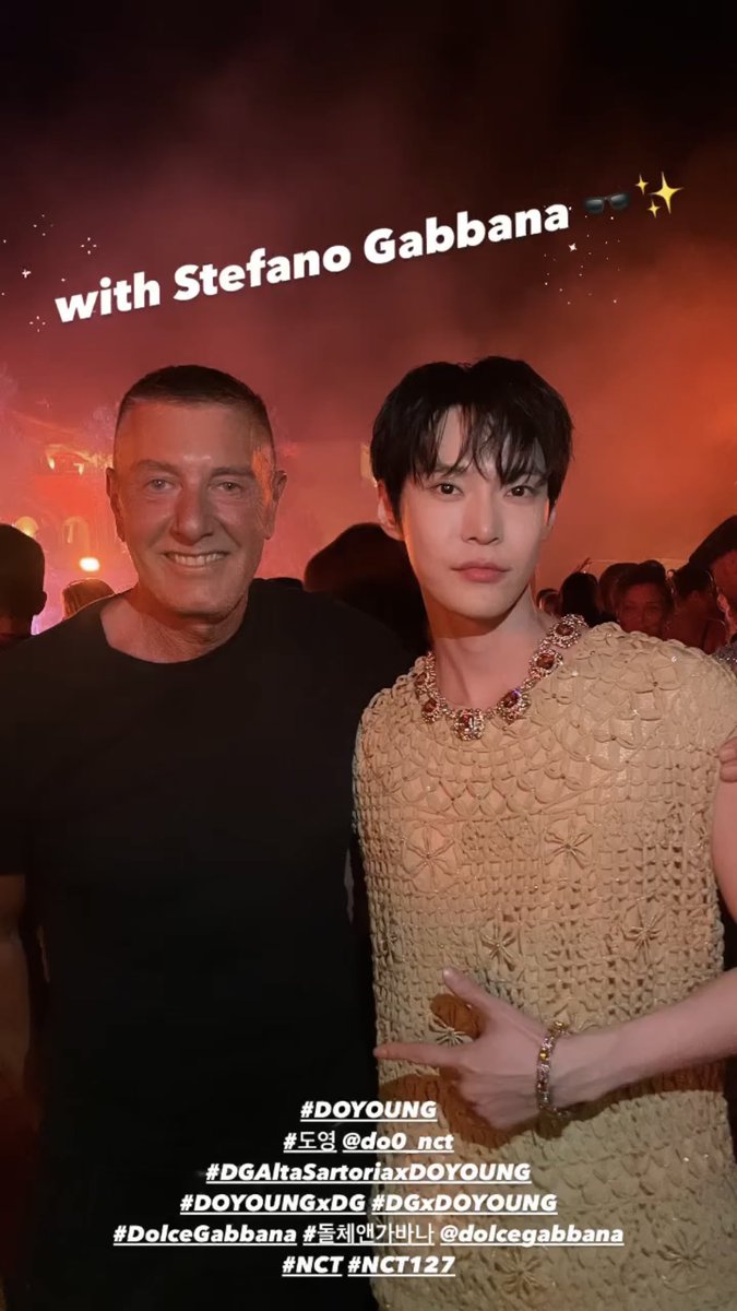 do0liking's tweet photo. 230712 nct 인스타스토리 #도영

 with Stefano Gabbana 🕶️✨

#DGAltaSartoriaxDOYOUNG #DGxDOYOUNG
#DGAltaSartoria @dolcegabbana https://t.co/WHXiG2w9Ks