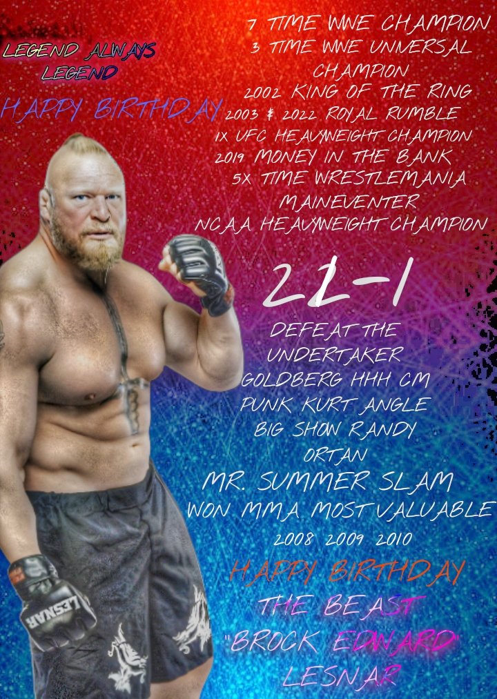 Happy birthday to Brock Lesnar 