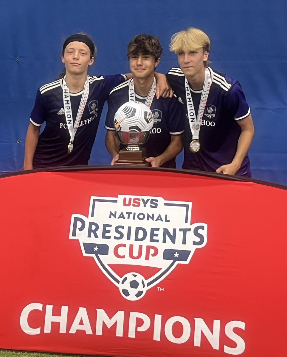 Trojans on the Go!!! YS Soccer players Preston Illgenfritz, Jackson Miller and Brayden Egger are National Champions at The National Presidents Cup in Wichita Kansas. FC Ballyhoo 07 Black soccer team defeated the Southern Regional Champs NCRT from Winston Salem NC 5-1!!! https://t.co/5goZ18do8s