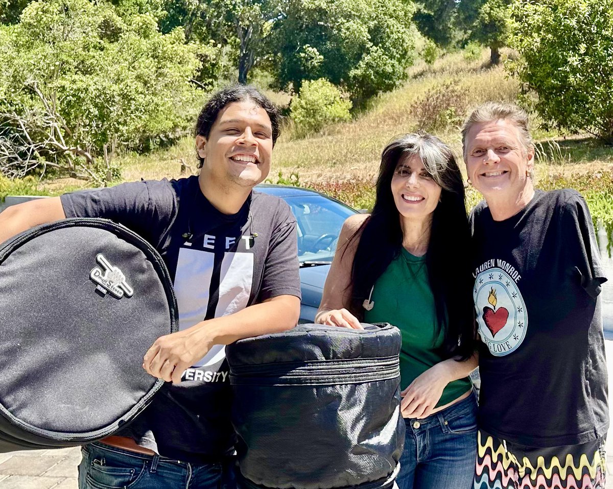 Percussion section Packing up after rehearsal ready to head East!  Can’t wait to see everyone out there ✨💜🥁🪇