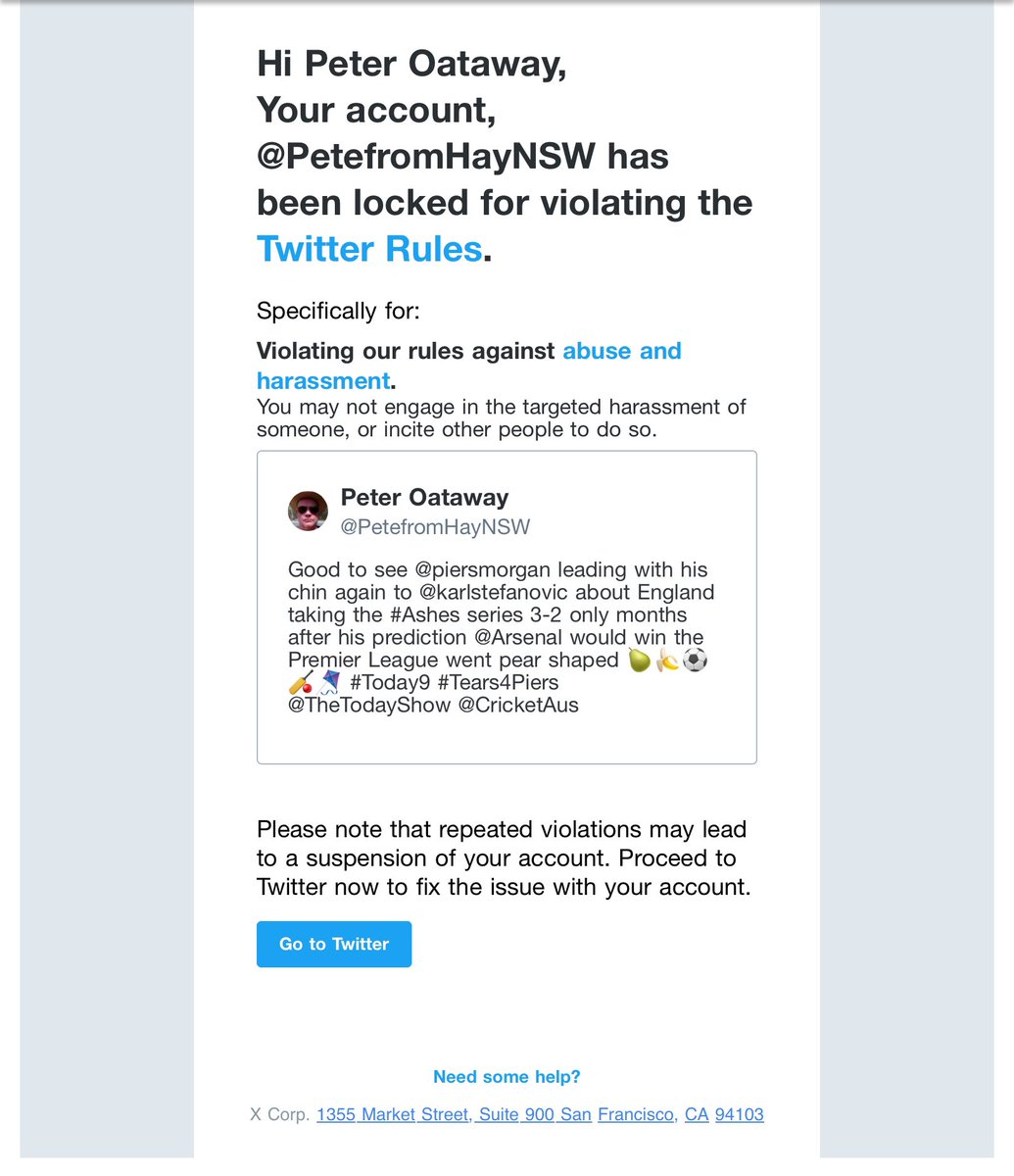 OatawayP's tweet photo. This ridiculous knee jerk over moderation on an innocuous tweet @elonmusk (see screenshots) by @TwitterSupport @TwitterAU is why a lot of users are leaving @Twitter for competitors - please read Tweet and see if you can work out why the user got suspended

ping @karlstefanovic https://t.co/RI3T6zDqWw