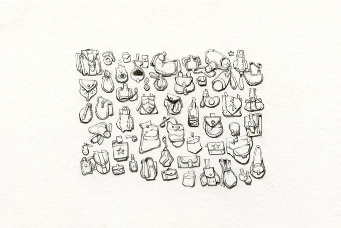 some pencils,a tiny tiny love letter to pouches, packs and satchelsmore soon <3 