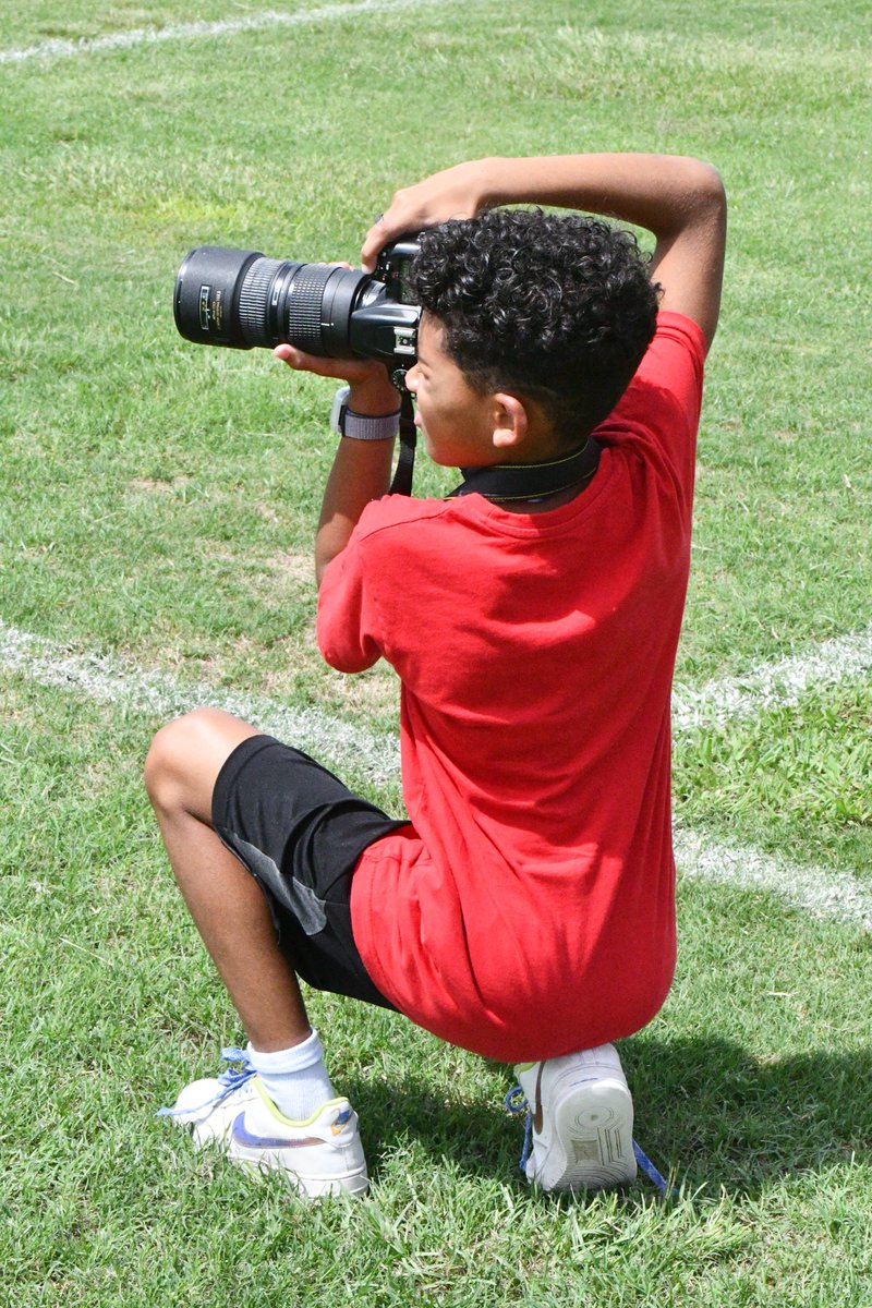 These budding photojournalists were inspired to shoot some great photos the past two days at <a href="/KPVolleyball1/">KPark Volleyball</a>, <a href="/kparkgirlsoc/">KPark Girls Soccer</a> and <a href="/KPHS_Men_Soccer/">Kingwood Park Mens Soccer</a> practices. They should be on the sidelines of some big sporting events for <a href="/KPARKmedia/">KP Media</a> with cameras when they reach <a href="/HumbleISD_KPHS/">Kingwood Park HS</a>.