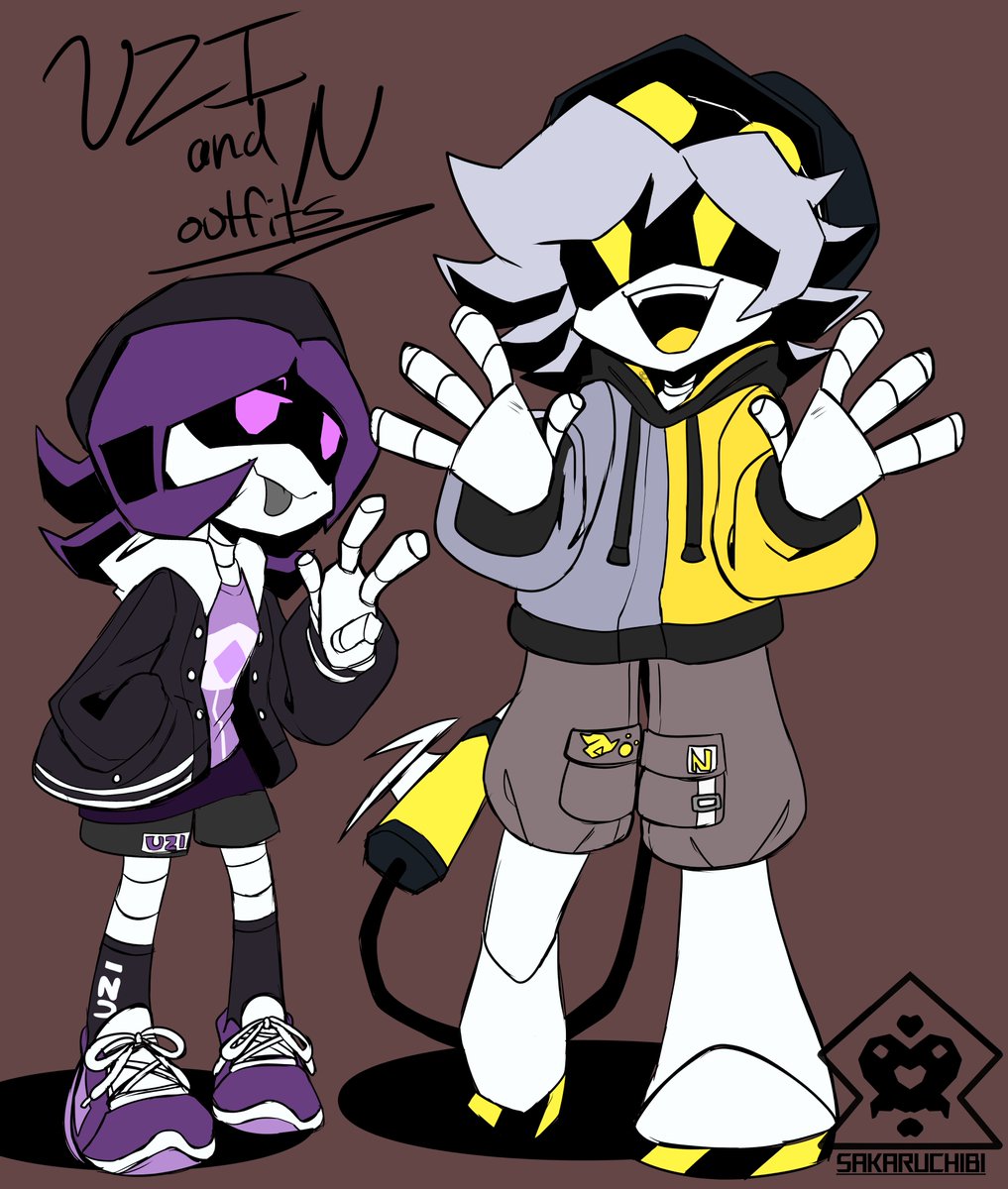 sakaruchibi12's tweet photo. Uzi and N casual outfits.
#murderdrones https://t.co/VbAA75klHv